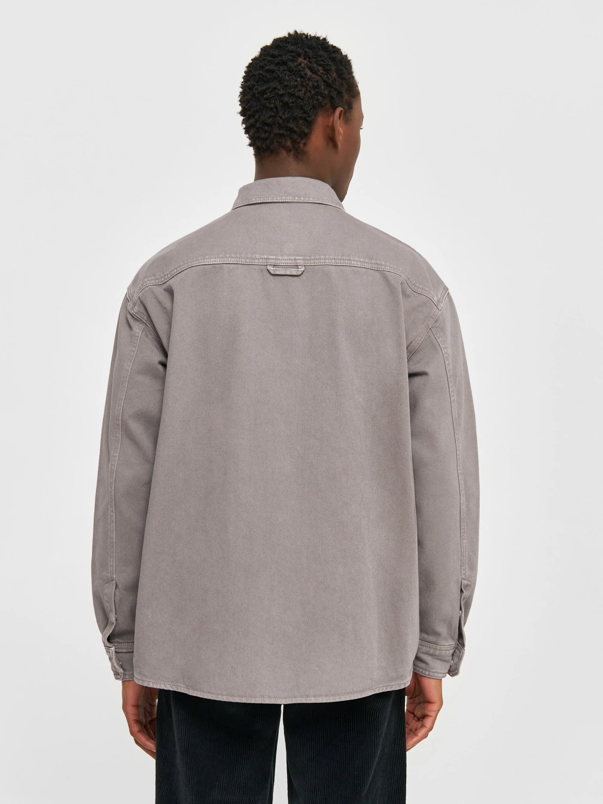 Twill loose fit overshirts - Sharkskin