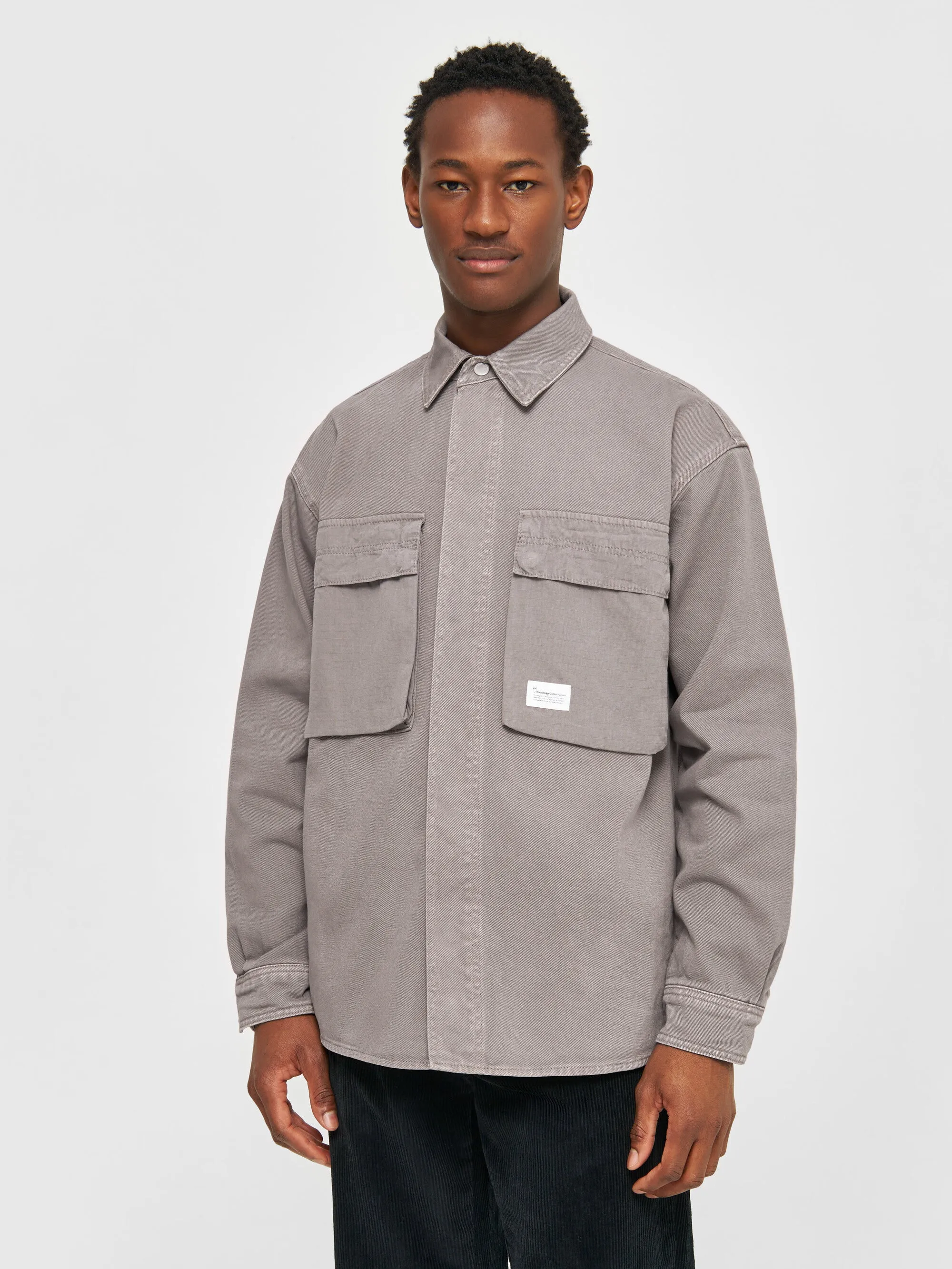 Twill loose fit overshirts - Sharkskin