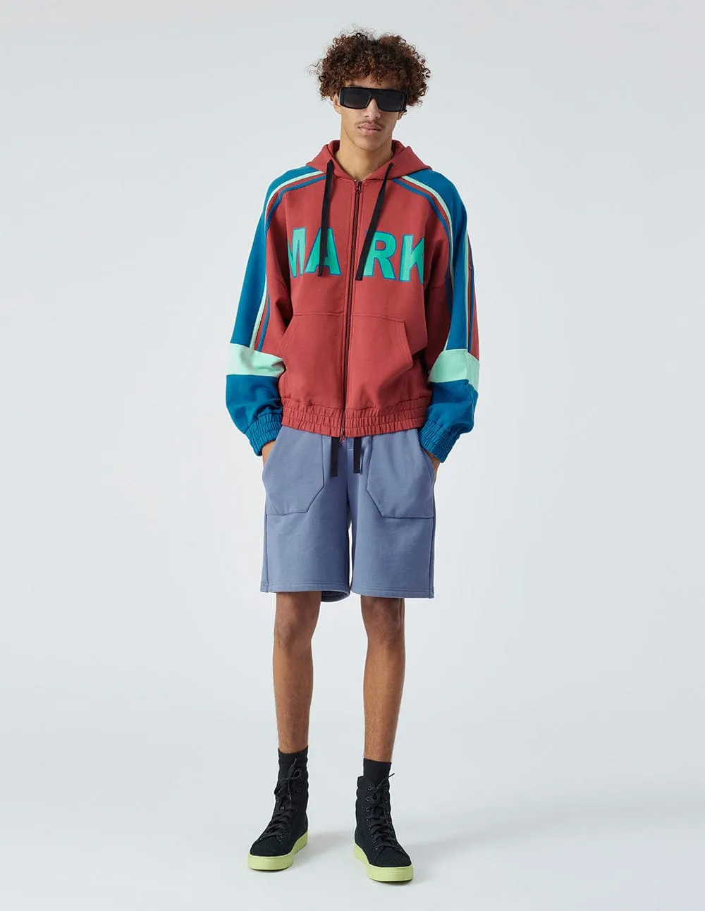 Unisex Fit Hooded Logo Track Jacket