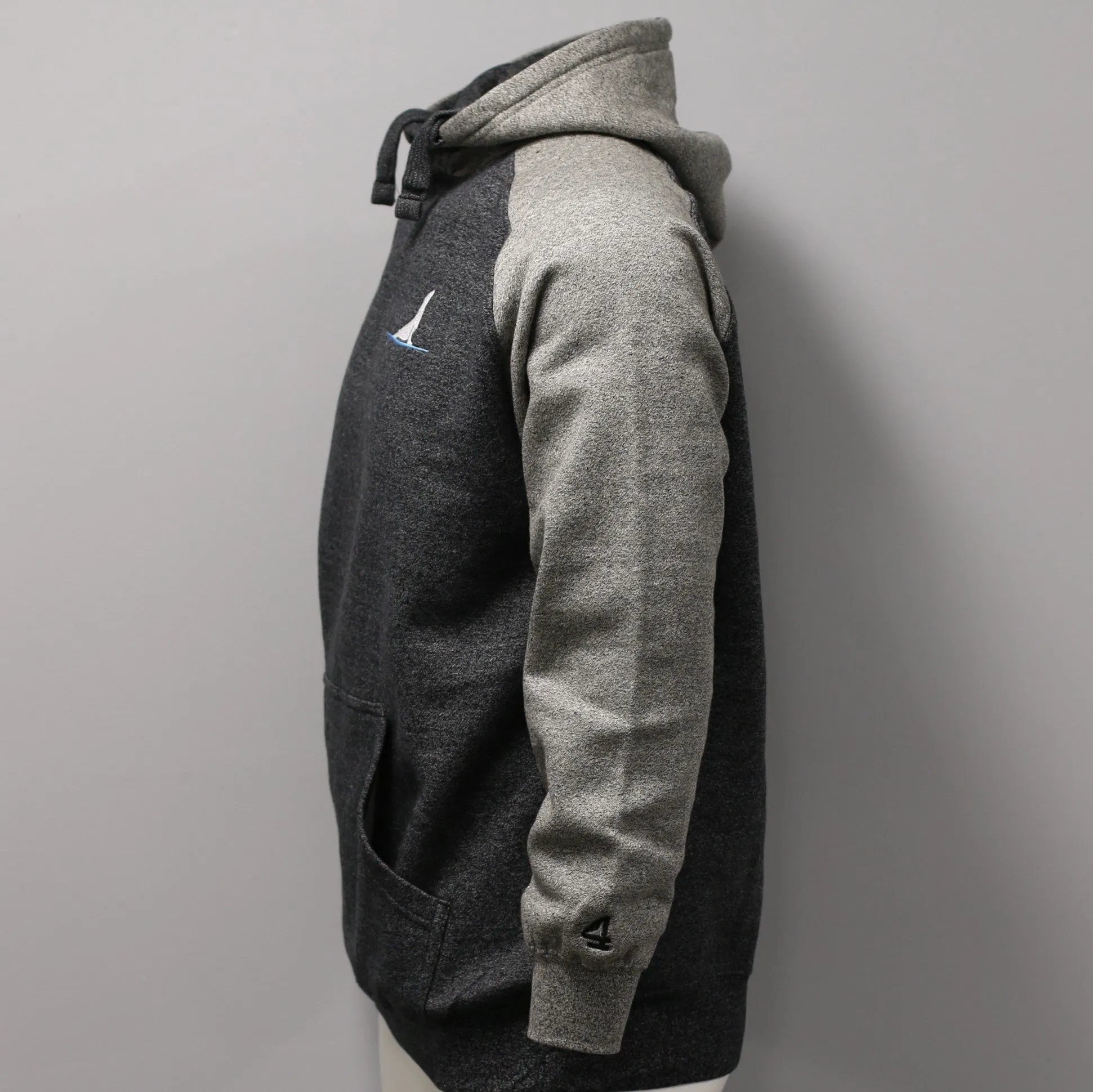 Victory At Sea - Embroidered Double Header - Grey/Charcoal Hoodie