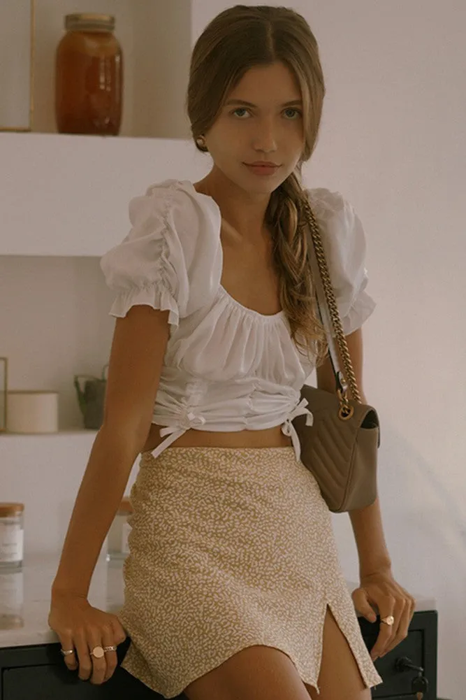 Violet Crop Top White