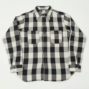 Warehouse & Co 3104 '23 'A Pattern' Flannel Shirt - Black