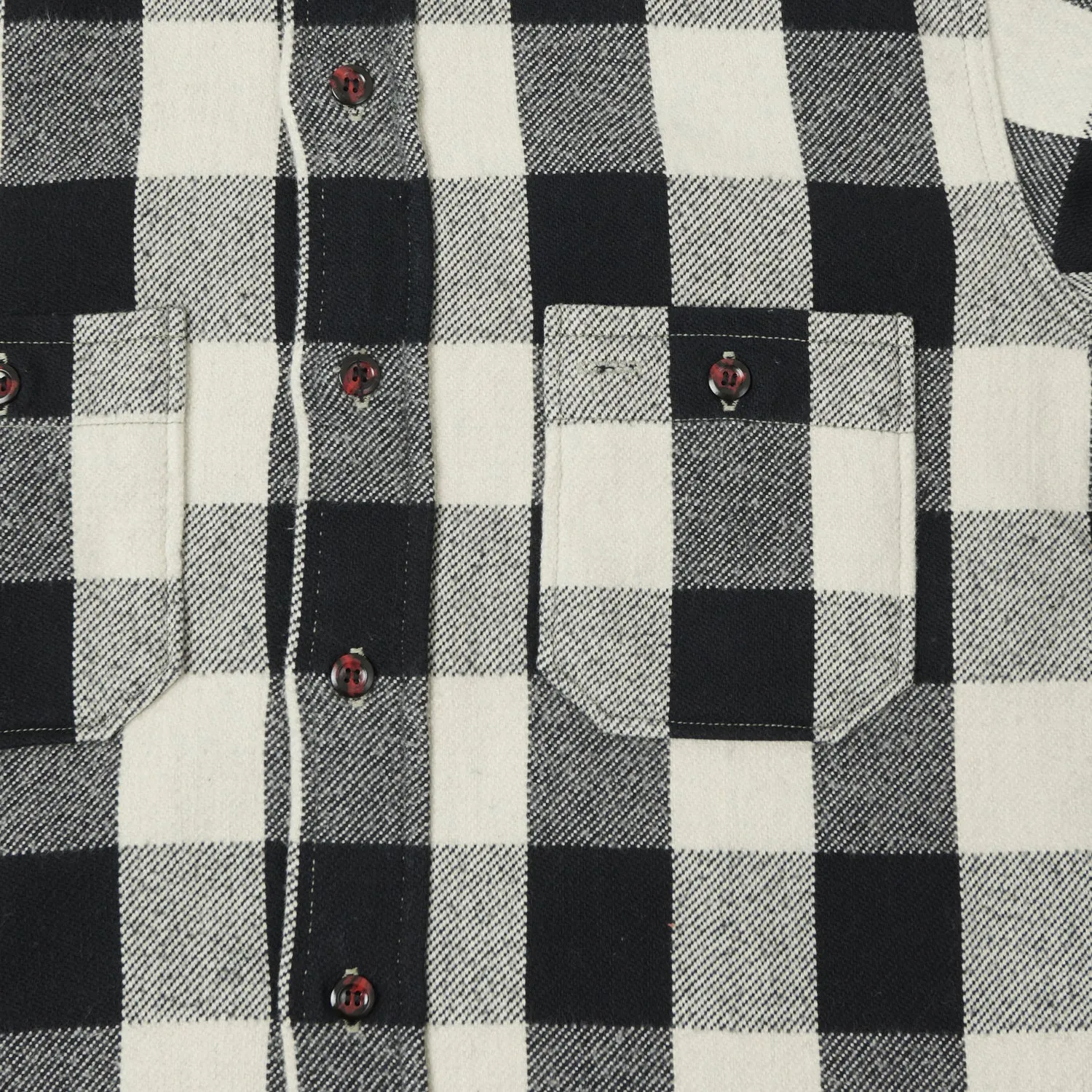 Warehouse & Co 3104 '23 'A Pattern' Flannel Shirt - Black