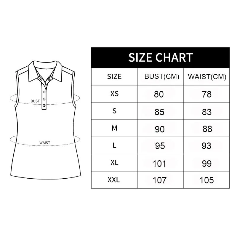 Women Sleeveless Polo Golf Shirts Quick Dry V-Neck with Collar Athletic Tennis Tank Top Moisture Wicking