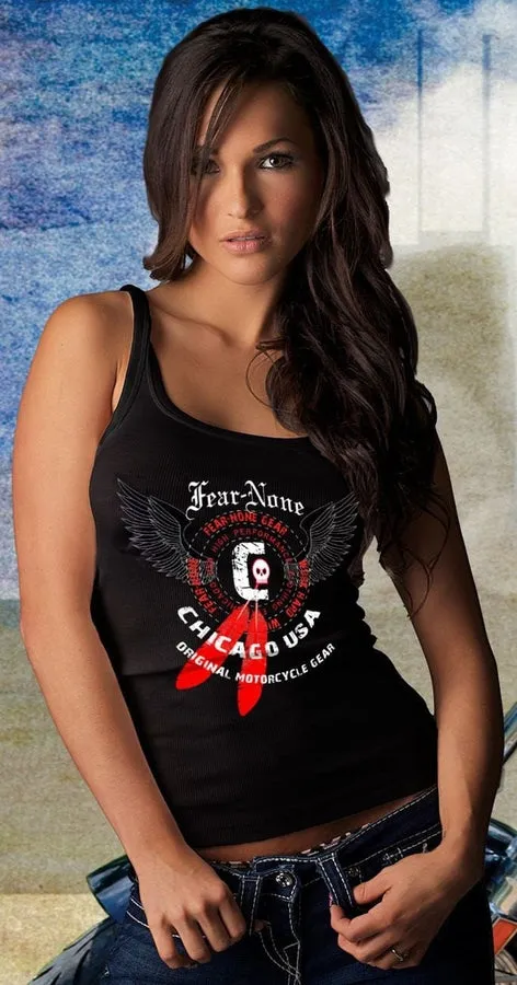 Womens Fierce Skull Rider Tank