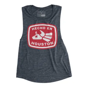 WOMEN'S - Made In Houston | Vintage Denim Sleeveless Muscle Tank