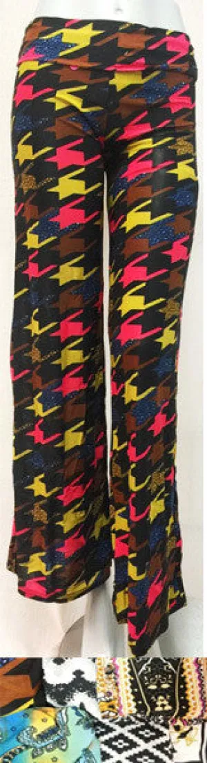 women's printed palazzo pants assorted Case of 12