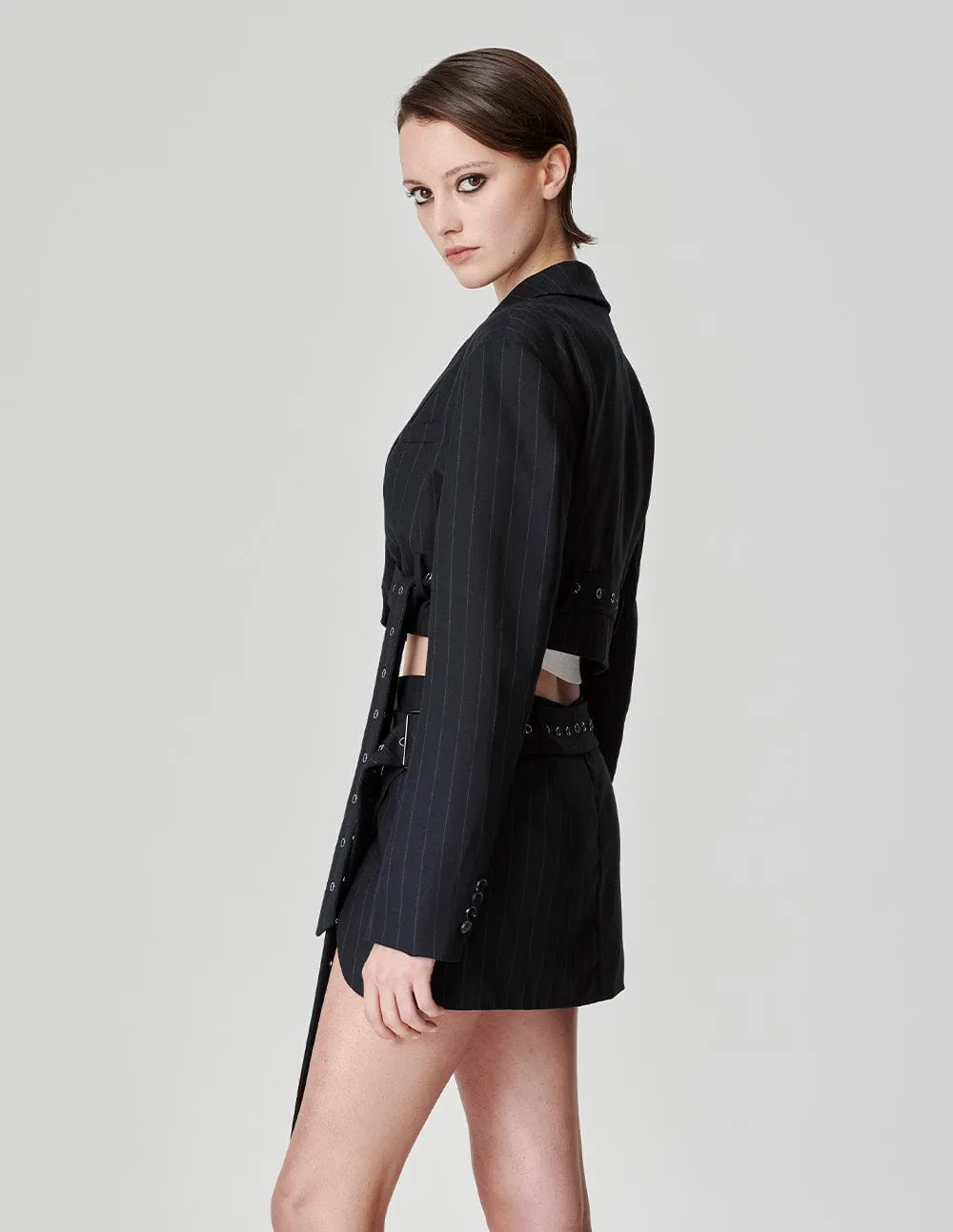 Women's Striped Short Blazer