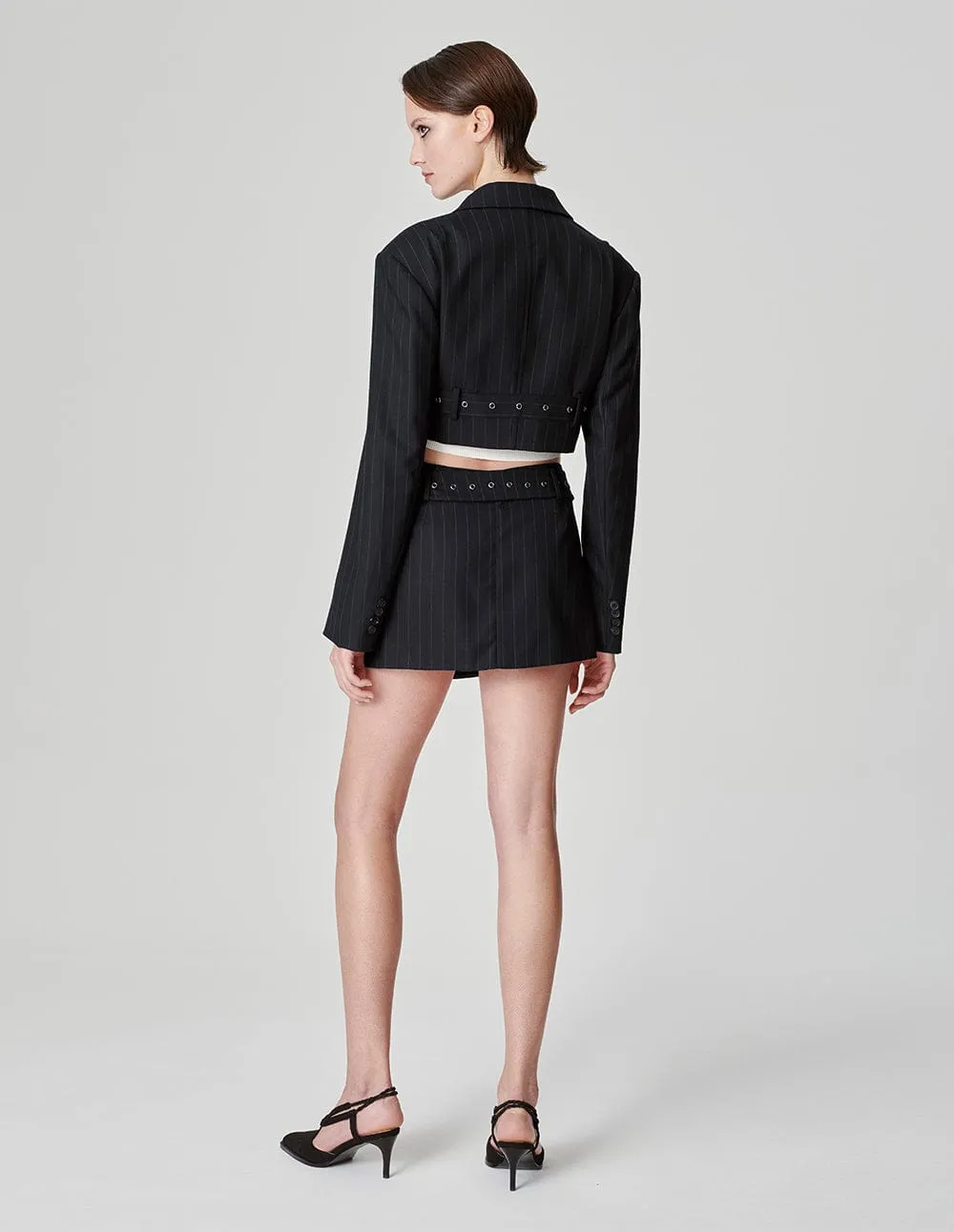 Women's Striped Short Blazer
