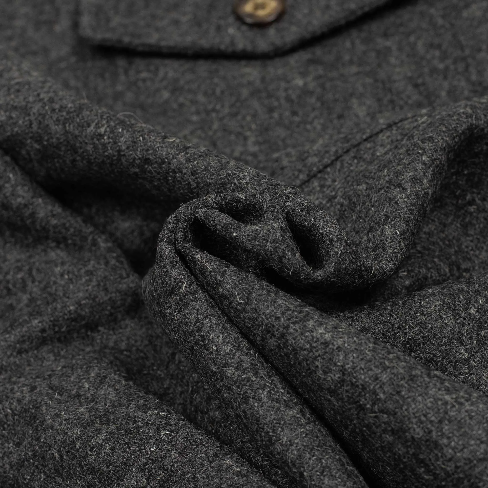 Wool Field overshirt in donegal grey wool