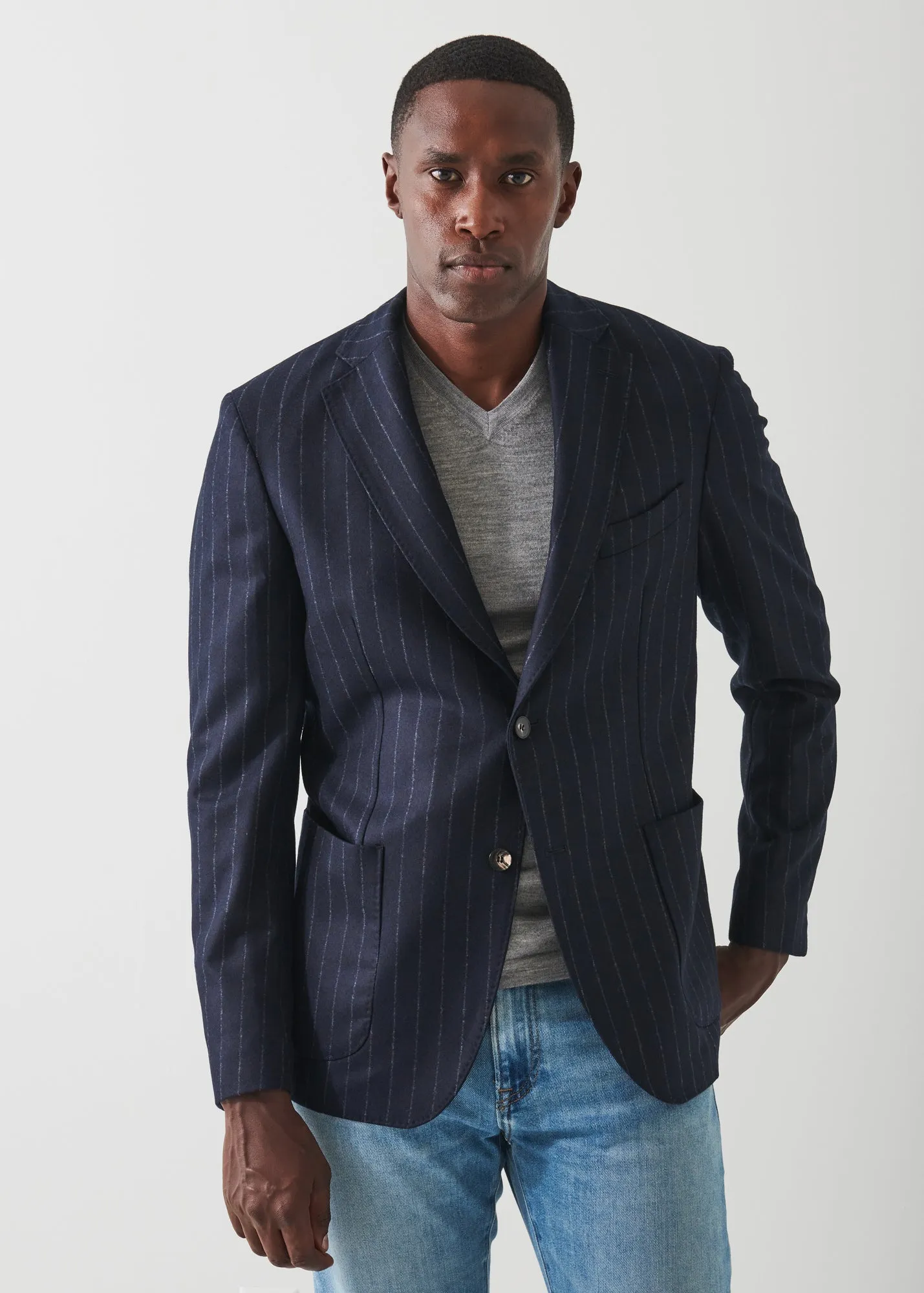 Wool Striped Blazer